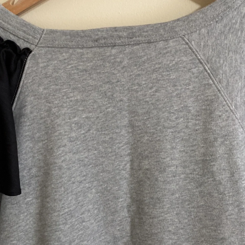 J. Crew Asymmetrical Ruffle Sweatshirt